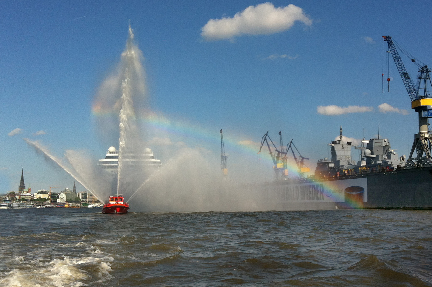 Cruise Ships in Hamburg Harbour